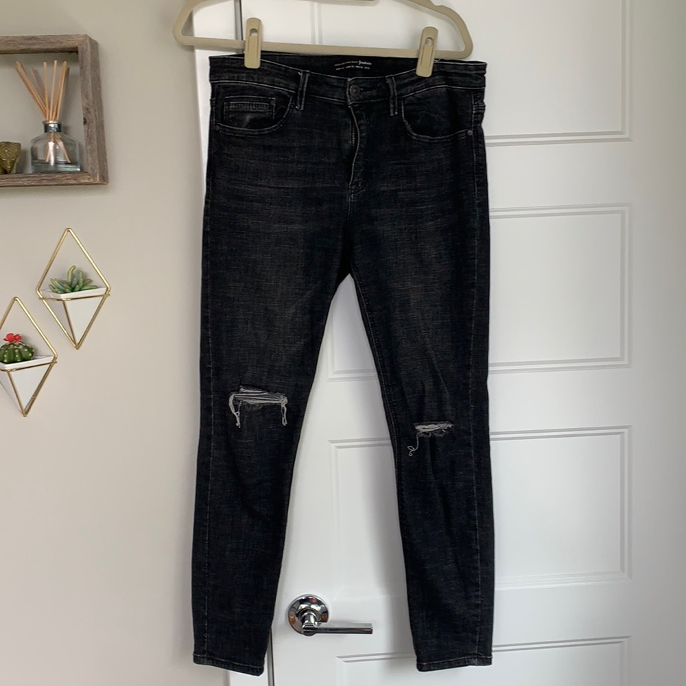 Stradivarius Skinny Jeans - Faded Black Wash